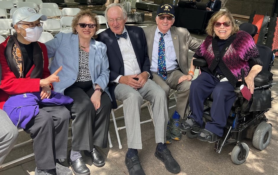 Yoshiko Dart, Joyce Bender, Senator Tom Harkin, I King Jordan and Judy Heumann